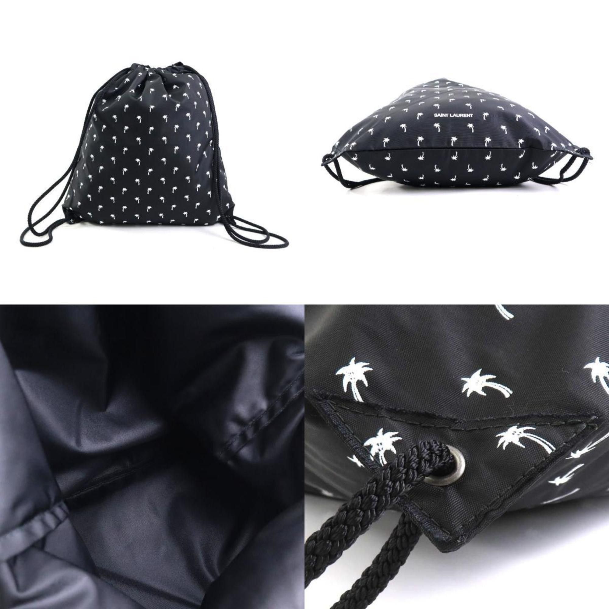 Saint Laurent Paris Saint Laurent Backpack Knapsack Nylon Black x White Men Women h31162g Size ONE SIZE - 3 Thumbnail