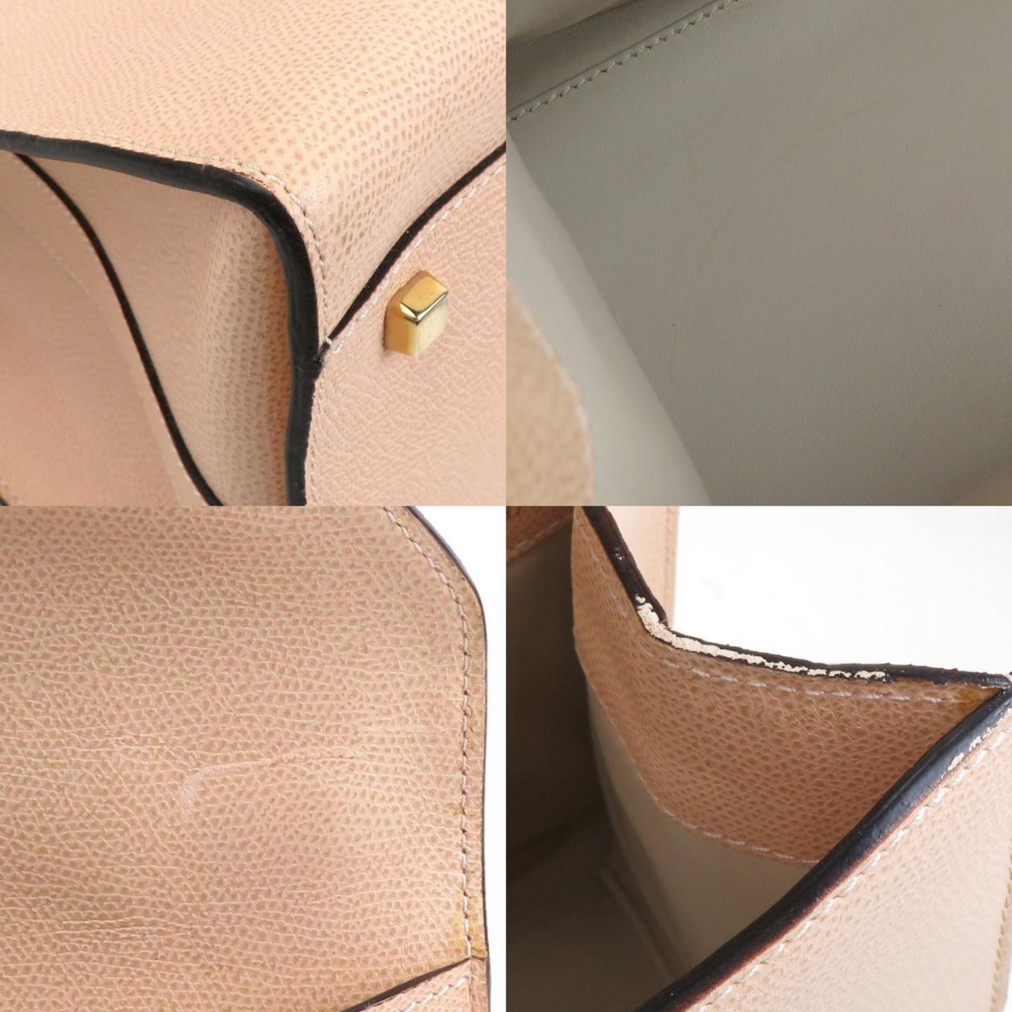 Valextra Valextra Handbag Shoulder Bag Large Iside Leather Pink Beige Women's 90115a Size ONE SIZE - 3 Thumbnail
