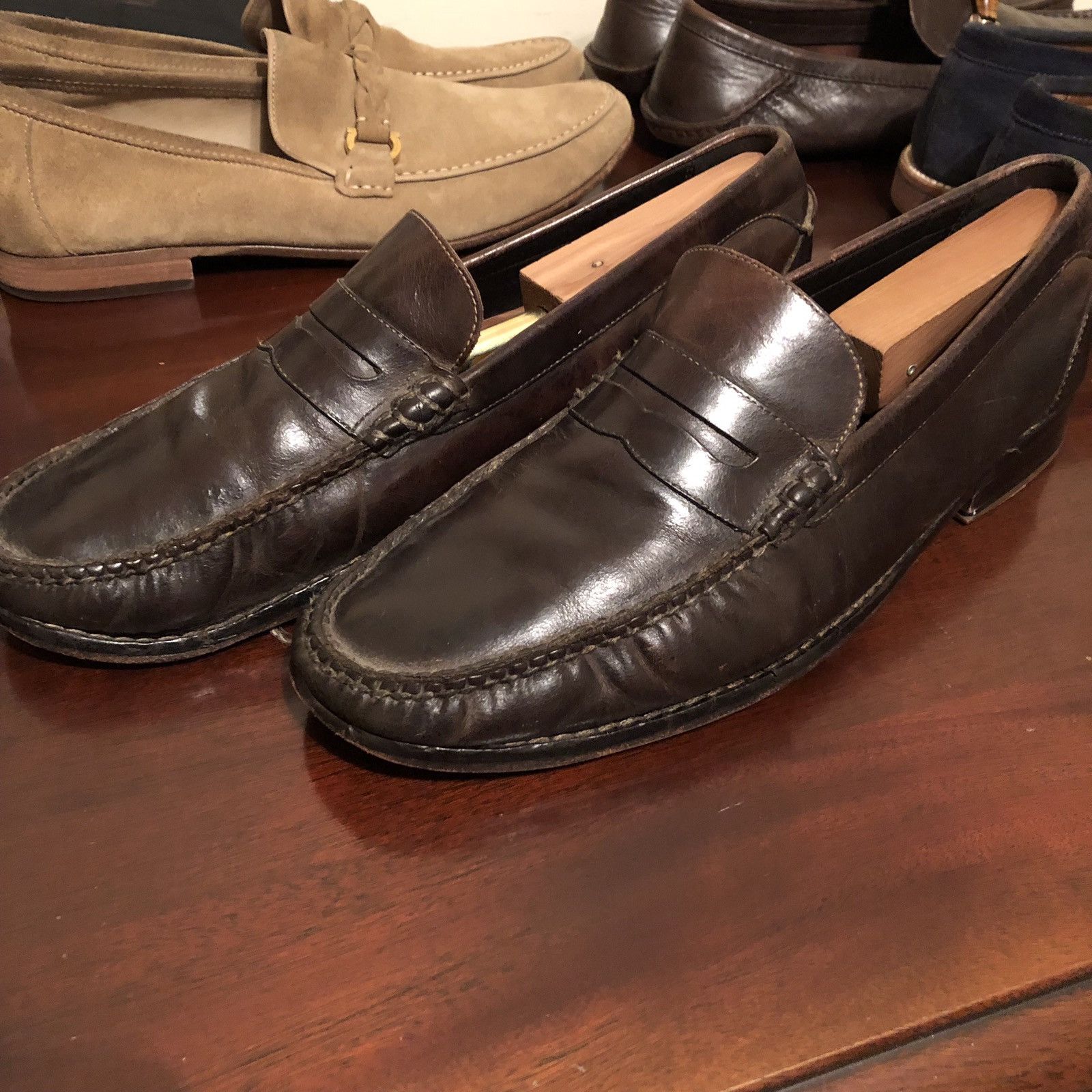 J crew oar stripe penny loafer deals