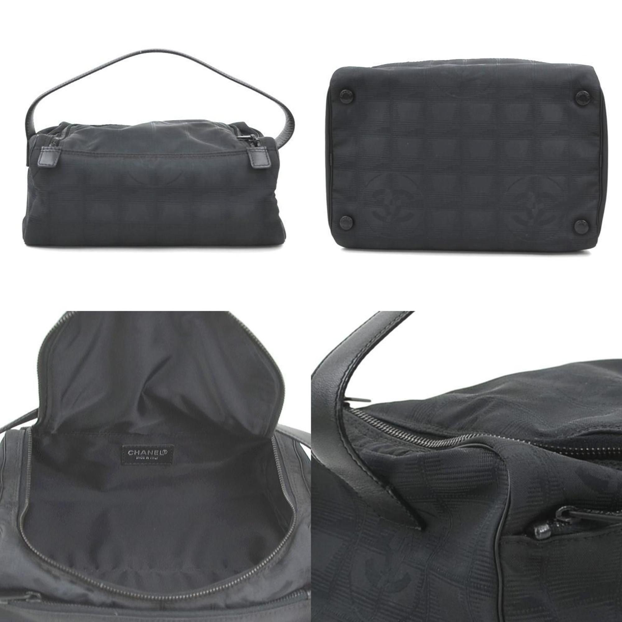 Chanel CHANEL Handbag Vanity Bag New Travel Line Nylon Jacquard Black Women's e60412g Size ONE SIZE - 3 Thumbnail