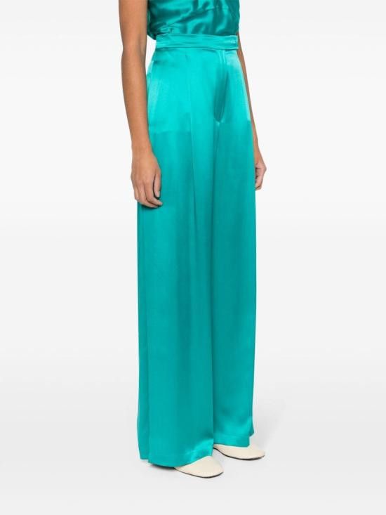 Max Mara MAX MARA Women Straight Pants 11131034600 005 Green Size 28" / US 6 / IT 42 - 3 Thumbnail