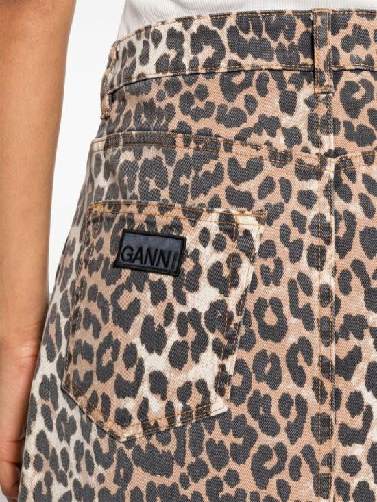 Ganni GANNI Women Mid Skirts J1445 943 Brown Size 27" / US 4 / IT 40 - 2 Thumbnail