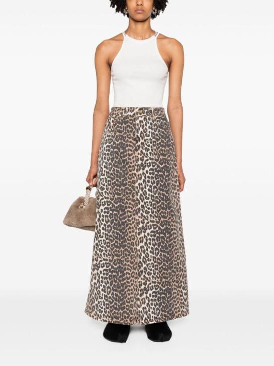 Ganni GANNI Women Mid Skirts J1445 943 Brown Size 27" / US 4 / IT 40 - 4 Thumbnail