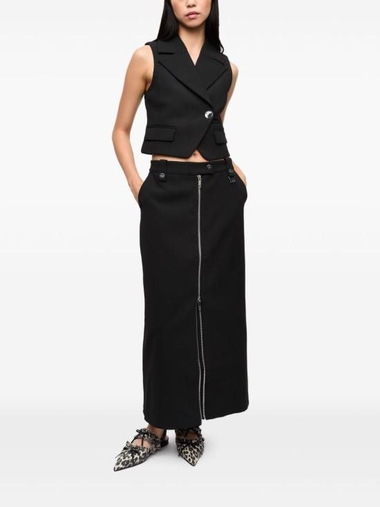 Ganni GANNI Women Mid Skirts W0240 099 Black Size 27" / US 4 / IT 40 - 3 Thumbnail