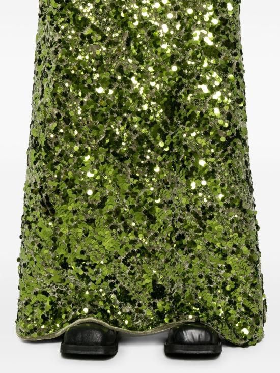 Ganni GANNI Women Mid Skirts T4169 272 Green Size 25" / US 0 / IT 36 - 2 Thumbnail