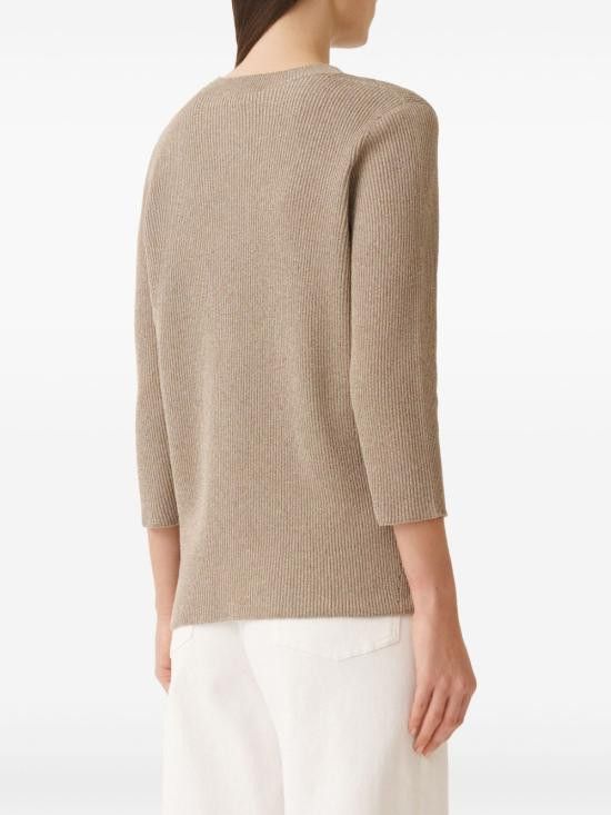 Fabiana Filippi FABIANA FILIPPI Women Sweater MAD275F494 L4528195 Brown Size S / US 4 / IT 40 - 4 Thumbnail