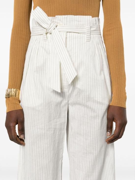 Max Mara MAX MARA Women Straight Pants 11131082600 001 White Size 28" / US 6 / IT 42 - 2 Thumbnail