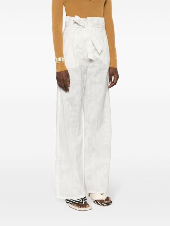 Max Mara MAX MARA Women Straight Pants 11131082600 001 White Size 28" / US 6 / IT 42 - 3 Thumbnail