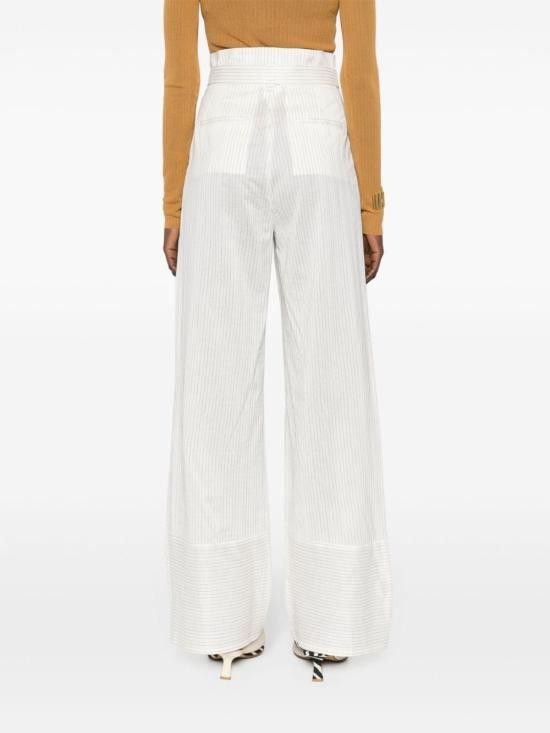 Max Mara MAX MARA Women Straight Pants 11131082600 001 White Size 28" / US 6 / IT 42 - 4 Thumbnail
