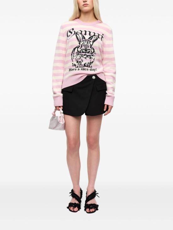 Ganni GANNI Women Sweater K2426 065 Pink Size L / US 10 / IT 46 - 4 Thumbnail
