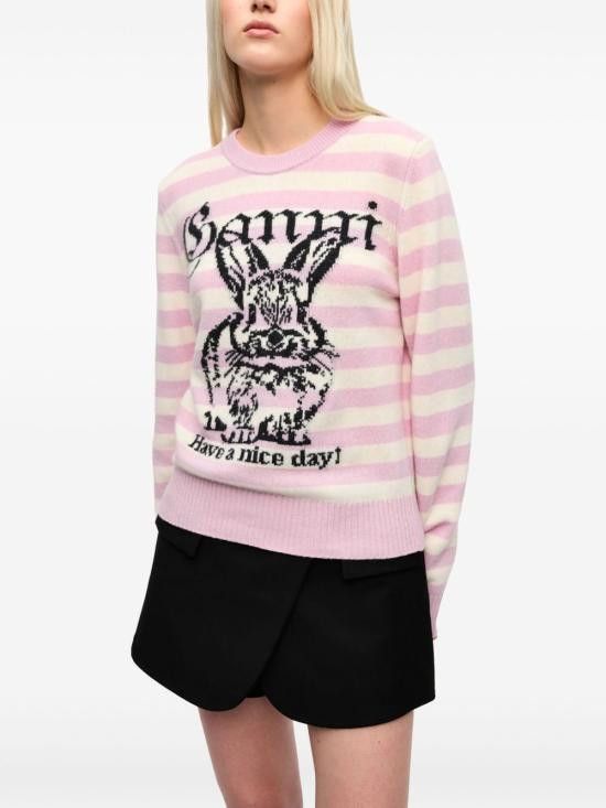 Ganni GANNI Women Sweater K2426 065 Pink Size L / US 10 / IT 46 - 5 Thumbnail
