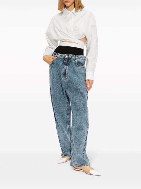 Alaia ALAIA Women Denim Pants AA9P01556T535 524 Blue Size 27" / US 4 / IT 40 - 3 Thumbnail
