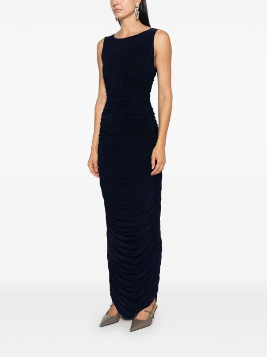 Norma Kamali NORMA KAMALI Women Long Skirts KK2243PLE74 951 Blue Size S / US 4 / IT 40 - 4 Thumbnail