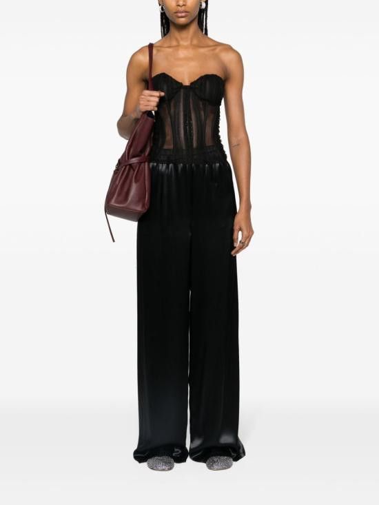 Salvatore Ferragamo SALVATORE FERRAGAMO Women Straight Pants 13C978 770256001 Black Size 27" / US 4 / IT 40 - 4 Thumbnail