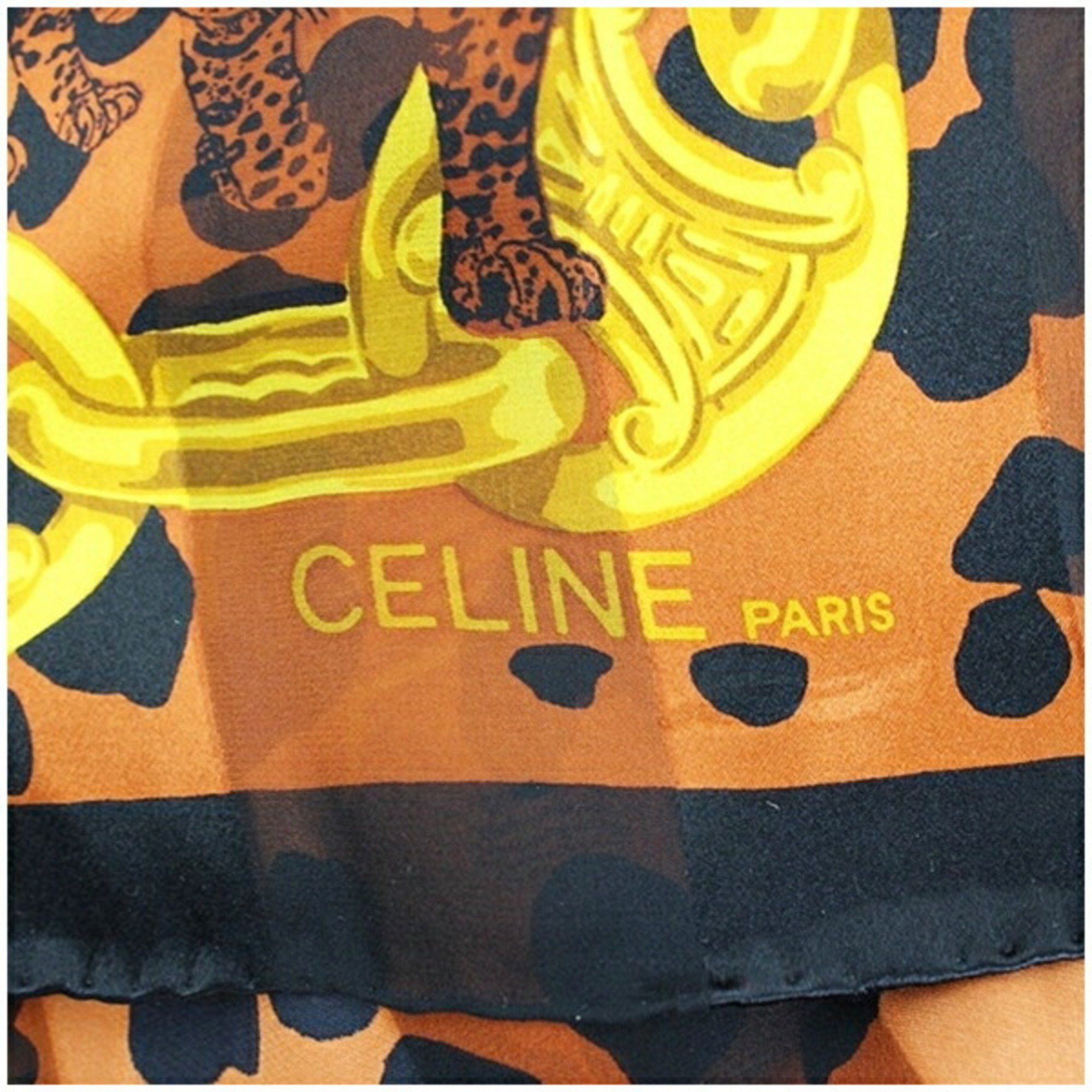 Celine Celine Large Scarf Brown x Black Animal CELINE Women's Size ONE SIZE - 6 Thumbnail