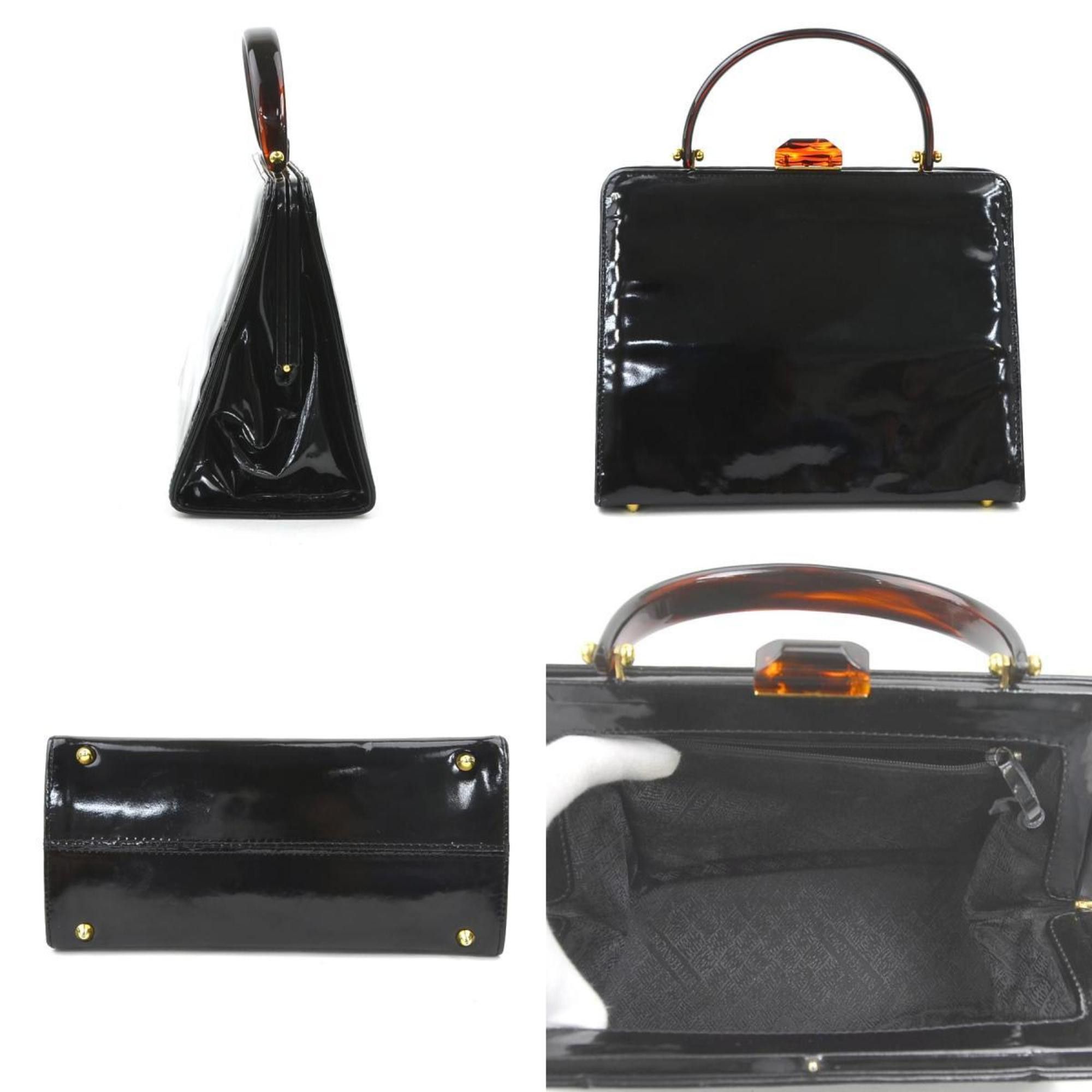 Bottega Veneta Bottega Veneta handbag patent leather plastic black brown women's e60413g Size ONE SIZE - 2 Thumbnail