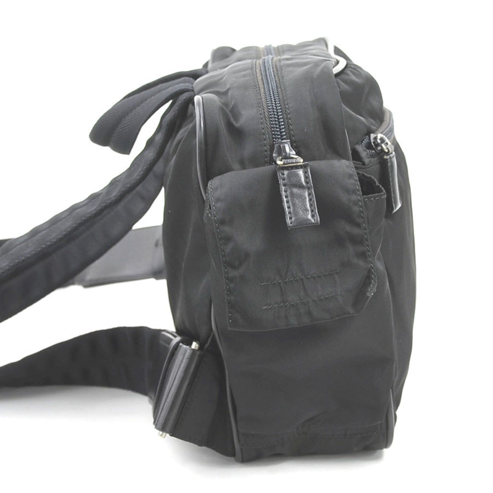 Prada PRADA Backpack Handbag Nylon Black Silver Women's e60411k Size ONE SIZE - 2 Thumbnail