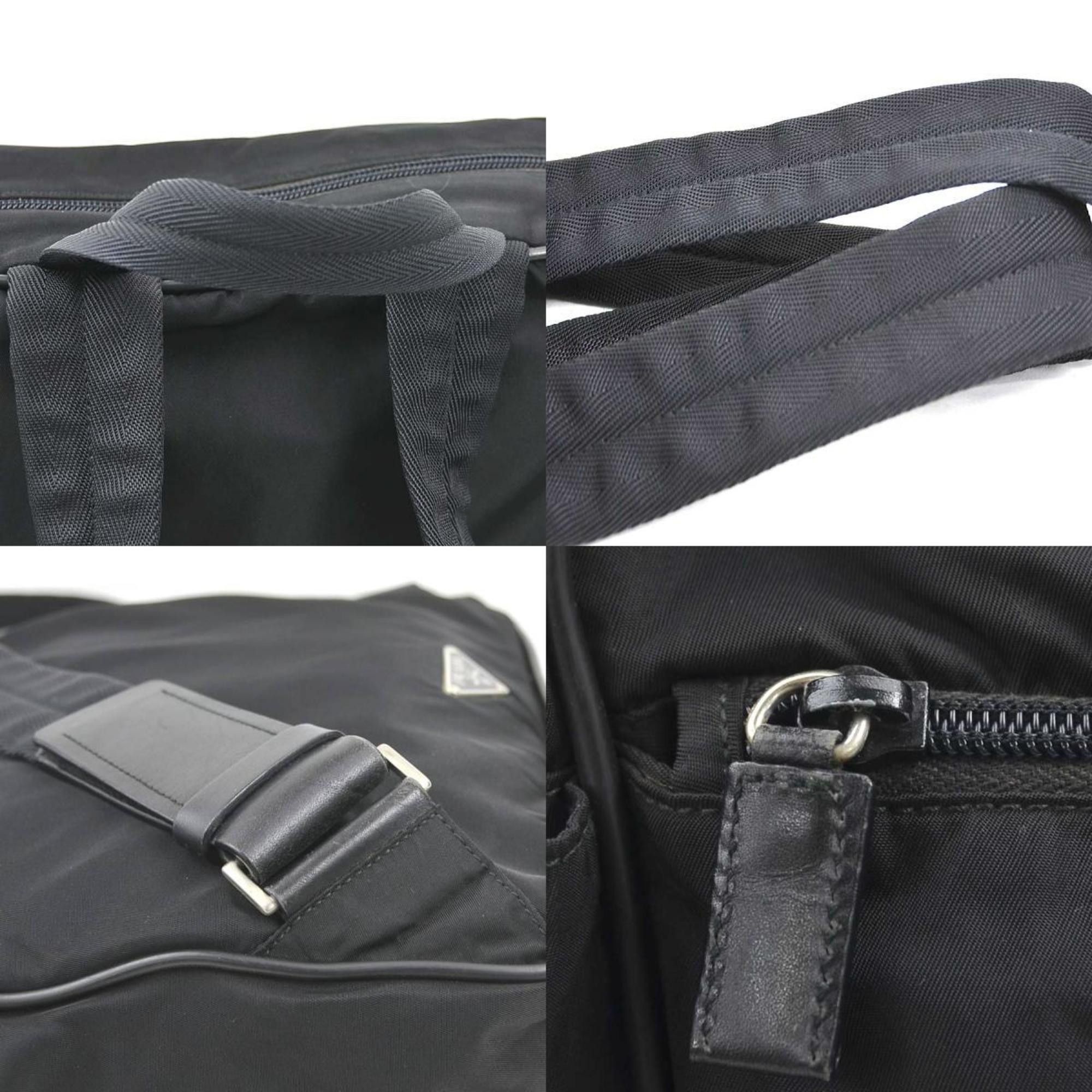 Prada PRADA Backpack Handbag Nylon Black Silver Women's e60411k Size ONE SIZE - 4 Thumbnail