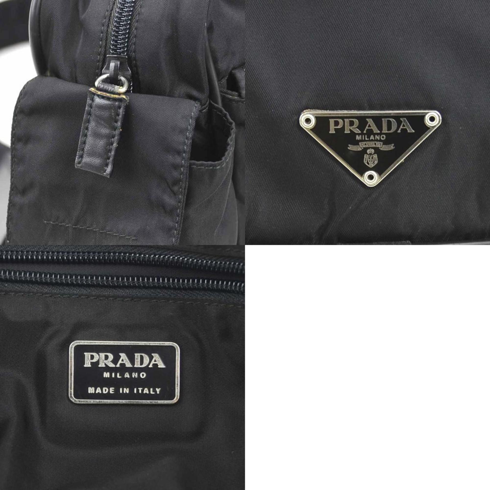 Prada PRADA Backpack Handbag Nylon Black Silver Women's e60411k Size ONE SIZE - 5 Thumbnail