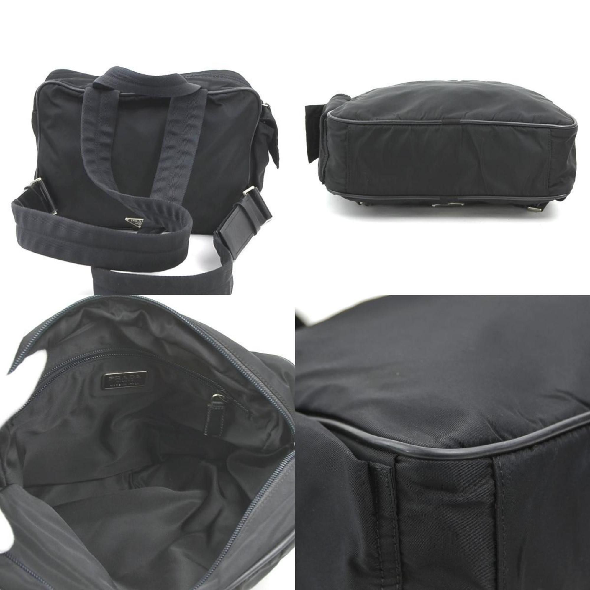 Prada PRADA Backpack Handbag Nylon Black Silver Women's e60411k Size ONE SIZE - 3 Thumbnail
