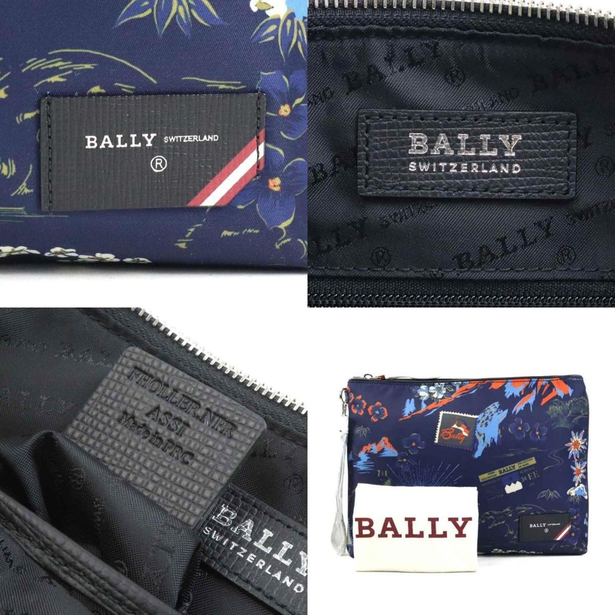 Bally BALLY Clutch bag, nylon, navy, for men and women, 56142g Size ONE SIZE - 5 Thumbnail