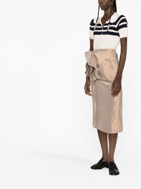 Maison Margiela MAISON MARGIELA Women Mid Skirts S51ME0005 S60450123 Beige Size 26" / US 2 / IT 38 - 3 Thumbnail