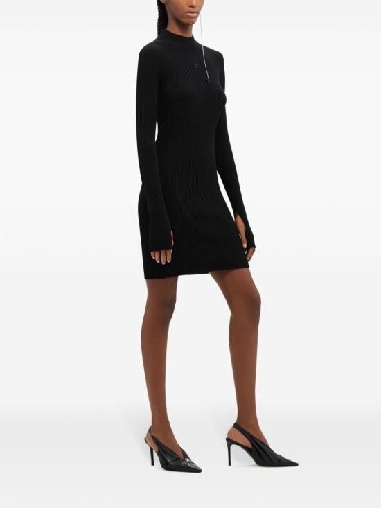 Courreges COURREGES Women Short Skirts 324MRO466FI0049 9999 Black Size L / US 10 / IT 46 - 2 Thumbnail