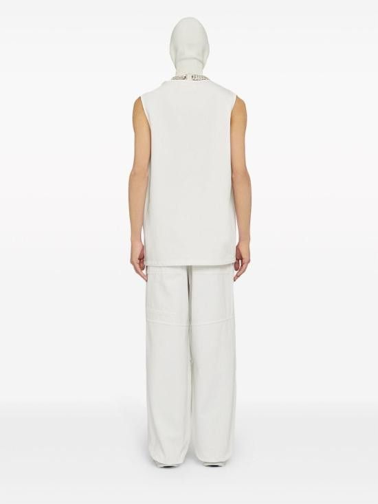 Jil Sander JIL SANDER Men Straight Pants J21KA0163 J46463102 White Size US 44 / EU 60 - 3 Thumbnail