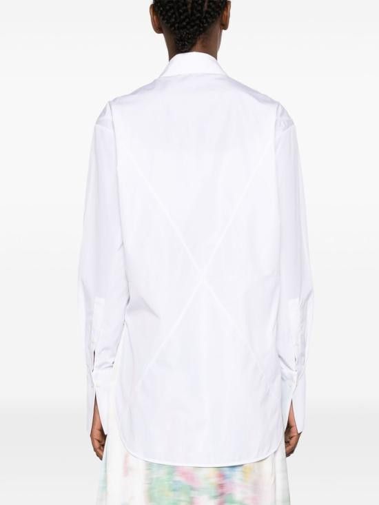 Loewe LOEWE Women Shirts S540Y05X60 2090 White Size XS / US 0-2 / IT 36-38 - 2 Thumbnail