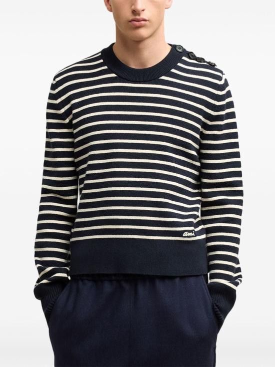AMI AMI Men Sweater HKS039 KN00614023 Blue Size US L / EU 52-54 / 3 - 4 Thumbnail