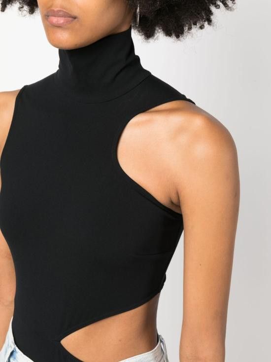 Wolford WOLFORD Women Bodysuit Tops 79282 7005 Black Size L / US 10 / IT 46 - 2 Thumbnail