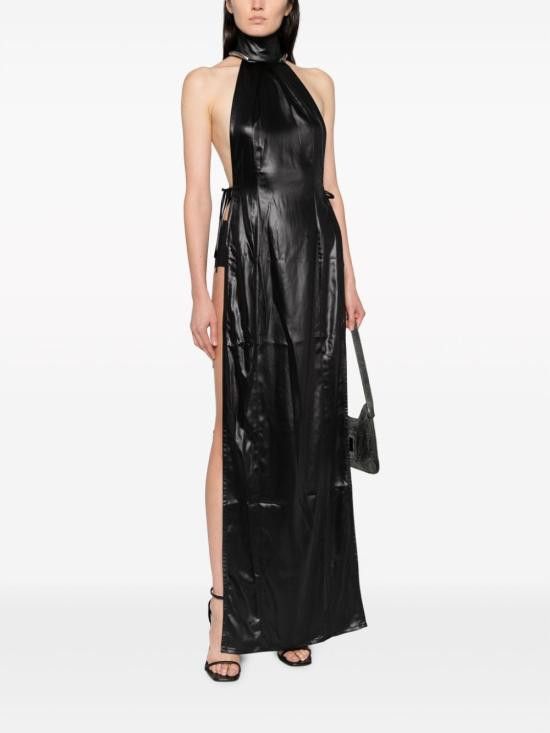 Ludovic De Saint Sernin LUDOVIC DE SAINT SERNIN Women Long Skirts DR006WPL BLACK Black Size M / US 6-8 / IT 42-44 - 5 Thumbnail