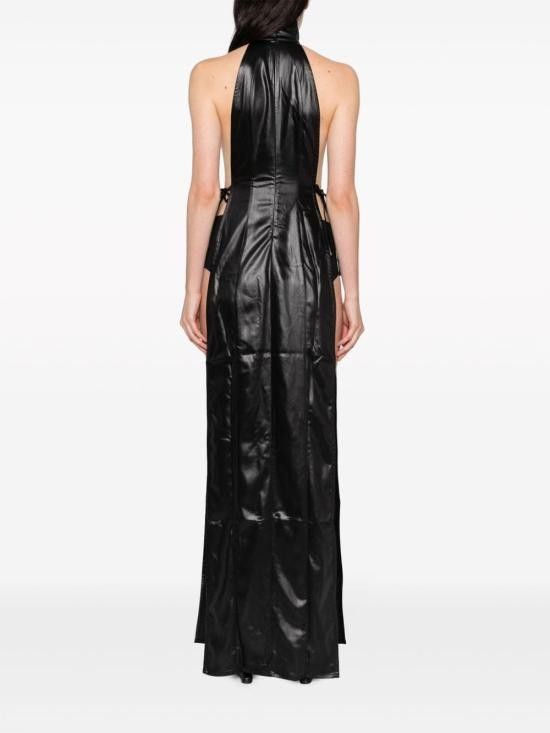 Ludovic De Saint Sernin LUDOVIC DE SAINT SERNIN Women Long Skirts DR006WPL BLACK Black Size M / US 6-8 / IT 42-44 - 3 Thumbnail