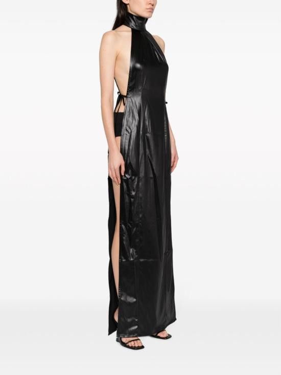 Ludovic De Saint Sernin LUDOVIC DE SAINT SERNIN Women Long Skirts DR006WPL BLACK Black Size M / US 6-8 / IT 42-44 - 4 Thumbnail