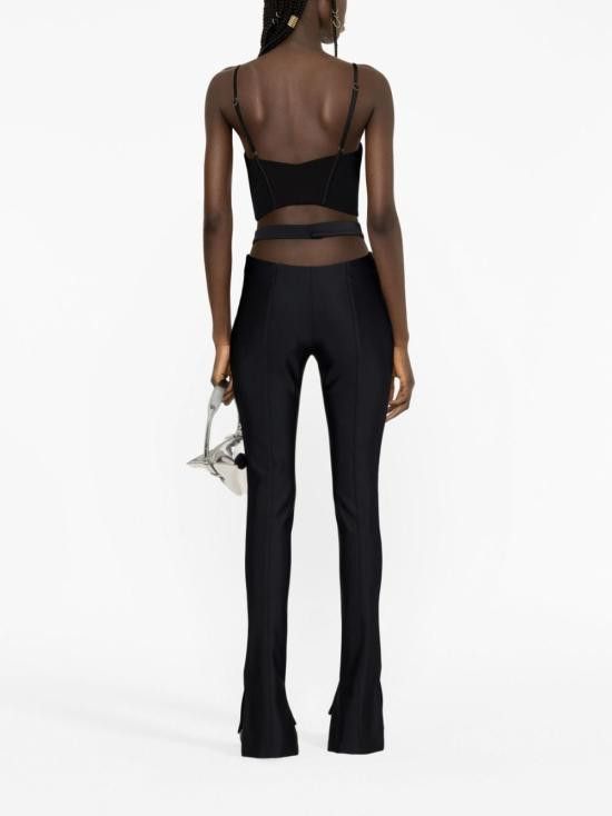 Mugler MUGLER Women Straight Pants 23S1PA0321691 1999 Black Size 28" / US 6 / IT 42 - 3 Thumbnail