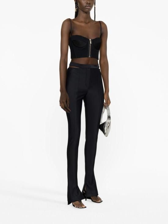Mugler MUGLER Women Straight Pants 23S1PA0321691 1999 Black Size 30" / US 8 / IT 44 - 4 Thumbnail