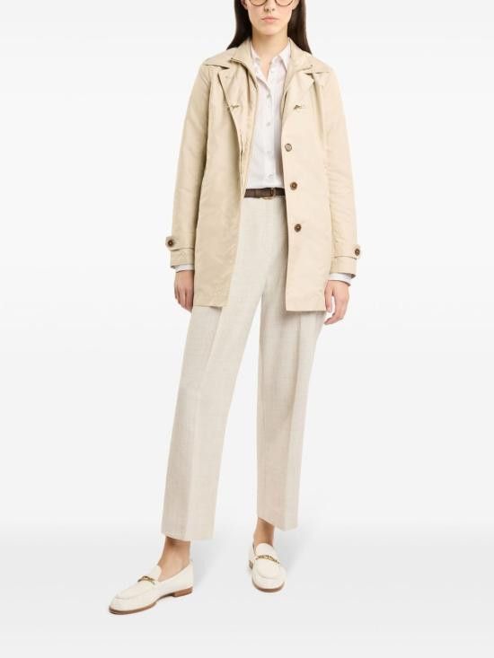 Fay FAY Women Coats NAW59503060 AXXC003 Beige Size L / US 10 / IT 46 - 3 Thumbnail