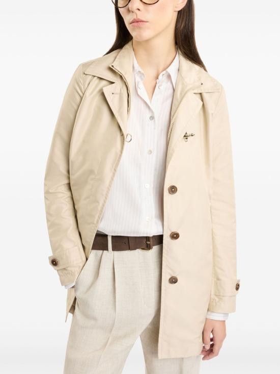 Fay FAY Women Coats NAW59503060 AXXC003 Beige Size XS / US 0-2 / IT 36-38 - 4 Thumbnail