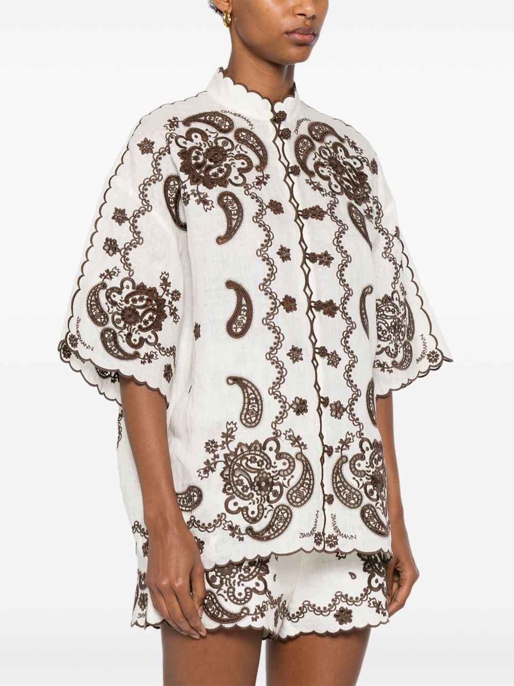 Zimmermann ASCENSION EMBROIDERED SHIRT Size M / US 6-8 / IT 42-44 - 4 Thumbnail