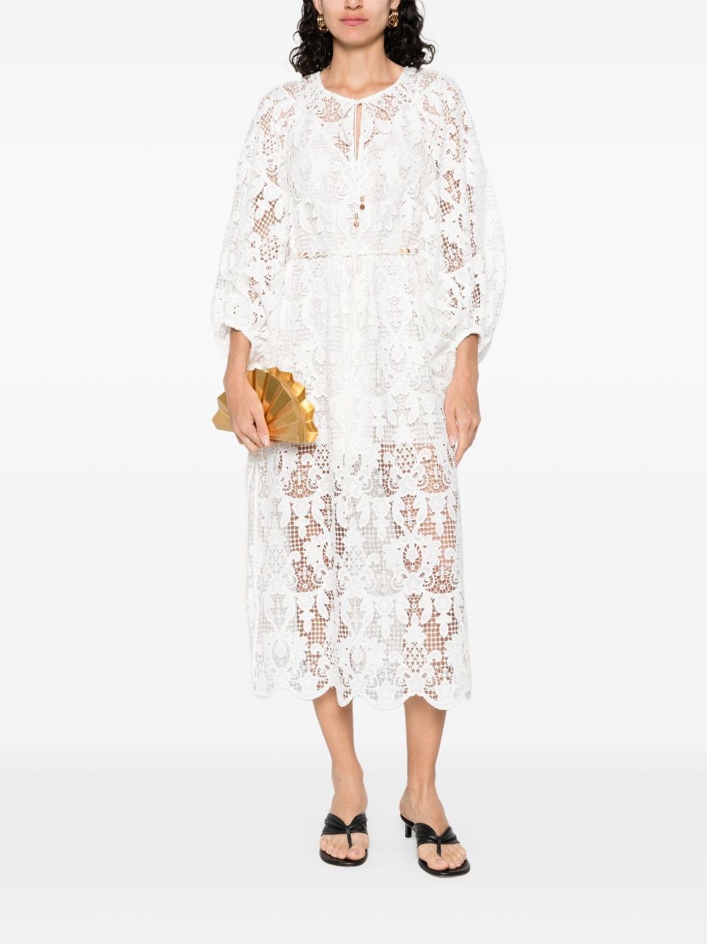 Zimmermann COCO LACE MIDI DRESS Size XS / US 0-2 / IT 36-38 - 4 Thumbnail
