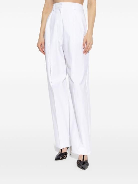 Sportmax SPORTMAX Women Straight Pants 12131142600 001 White Size 26" / US 2 / IT 38 - 4 Thumbnail