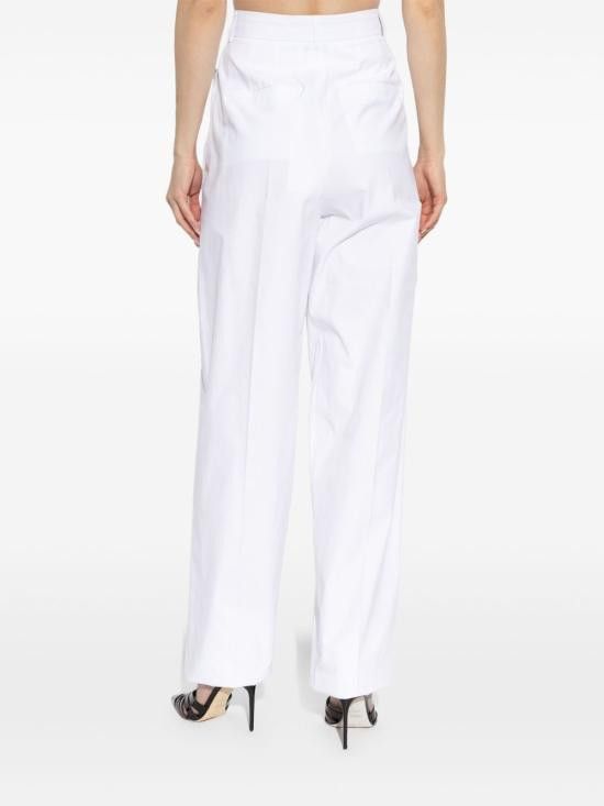 Sportmax SPORTMAX Women Straight Pants 12131142600 001 White Size 30" / US 8 / IT 44 - 3 Thumbnail