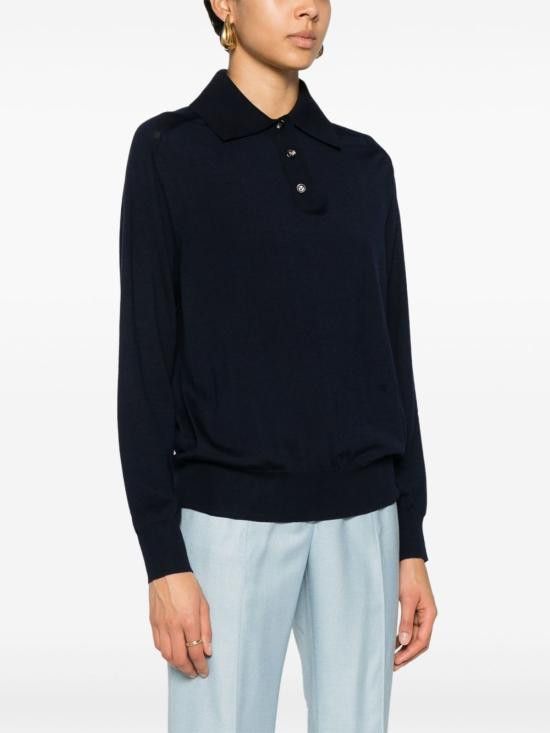 Bottega Veneta BOTTEGA VENETA Women Polo Shirts 792419 V4BF04121 Blue Size XS / US 0-2 / IT 36-38 - 5 Thumbnail