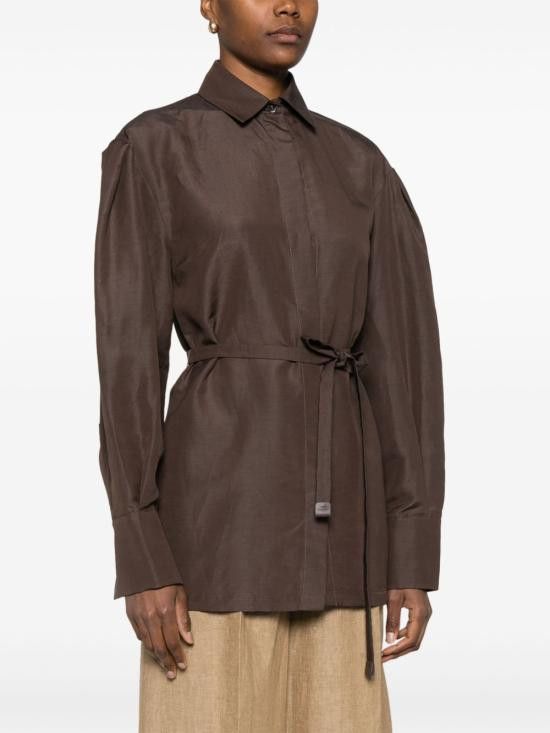 Max Mara MAX MARA Women Jackets 11191039600 002 Brown Size M / US 6-8 / IT 42-44 - 4 Thumbnail