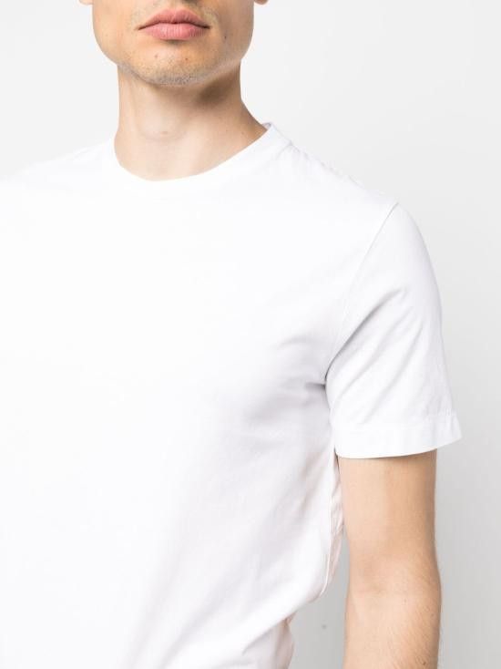 Finamore FINAMORE Men T-Shirts POSITANO 34 White Size US XL / EU 56 / 4 - 4 Thumbnail
