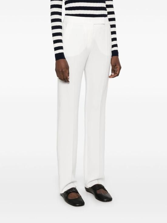 Max Mara MAX MARA Women Straight Pants 11131024600 010 White Size 27" / US 4 / IT 40 - 4 Thumbnail