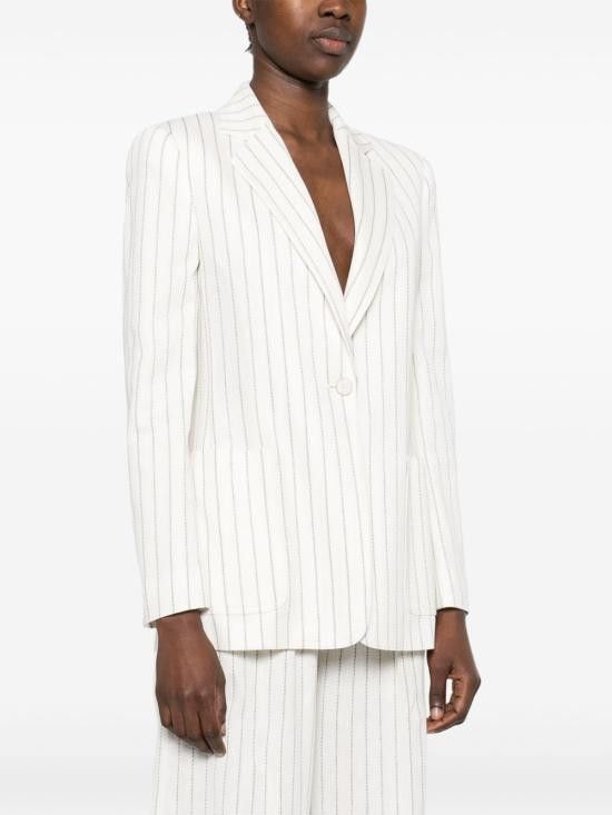 Max Mara MAX MARA Women Jackets 11911022600 001 White Size S / US 4 / IT 40 - 3 Thumbnail