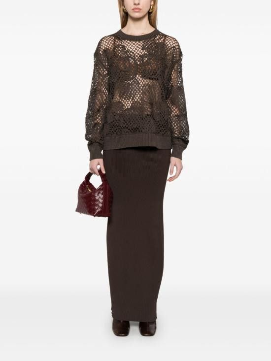 Max Mara MAX MARA Women Sweater 11361102600 001 Brown Size L / US 10 / IT 46 - 3 Thumbnail