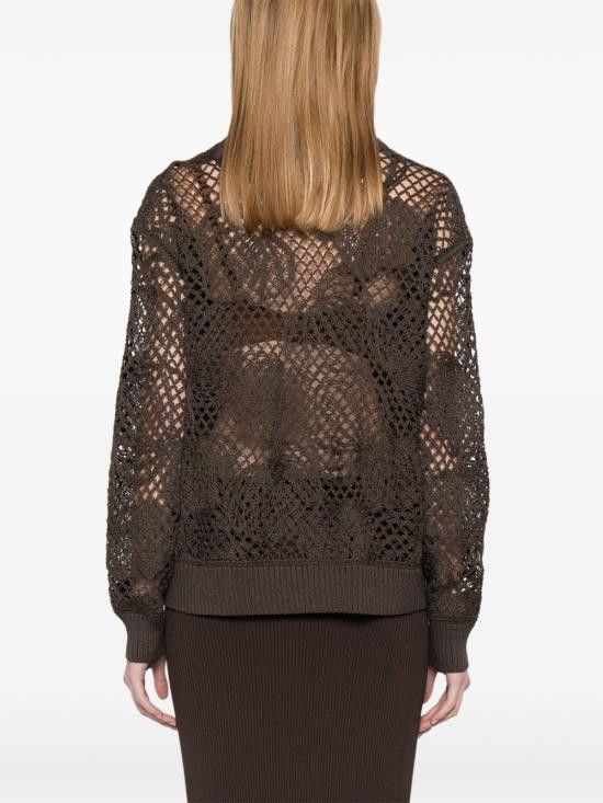 Max Mara MAX MARA Women Sweater 11361102600 001 Brown Size M / US 6-8 / IT 42-44 - 4 Thumbnail