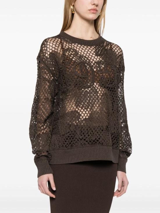 Max Mara MAX MARA Women Sweater 11361102600 001 Brown Size M / US 6-8 / IT 42-44 - 5 Thumbnail